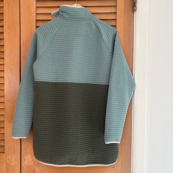 L.L.Bean Women's Airlight Knit Asymmetrical Quarter-Zip Tunic Green Sz S - Picture 5 of 5